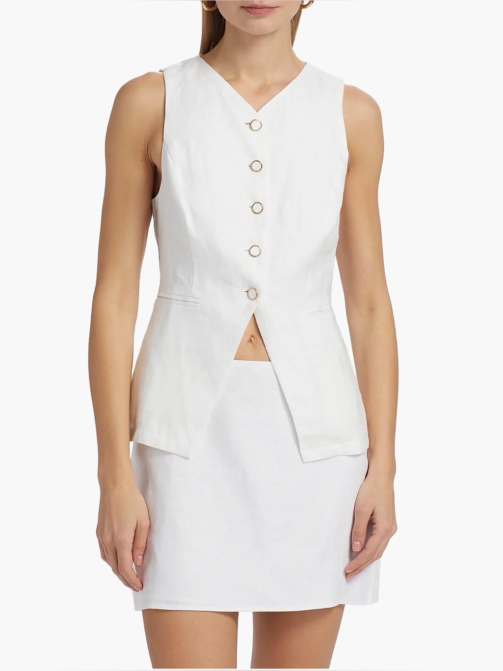*New* Reformation Aspen Linen Vest Top, Size 10